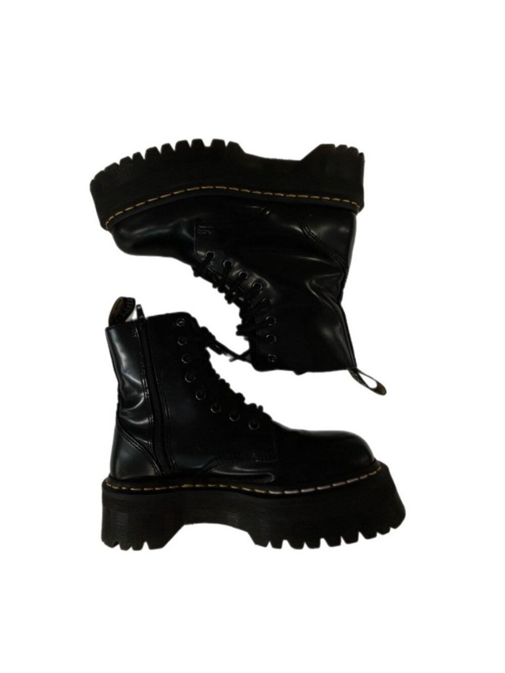 Dr Martens Jaden Platform Boots Leather Platform Combat Biker UNISEX W 7 / M 6